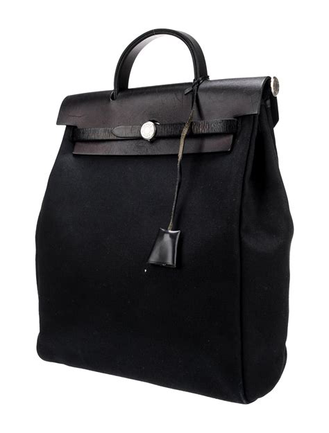 black hermes backpack|Hermes herbag backpack price.